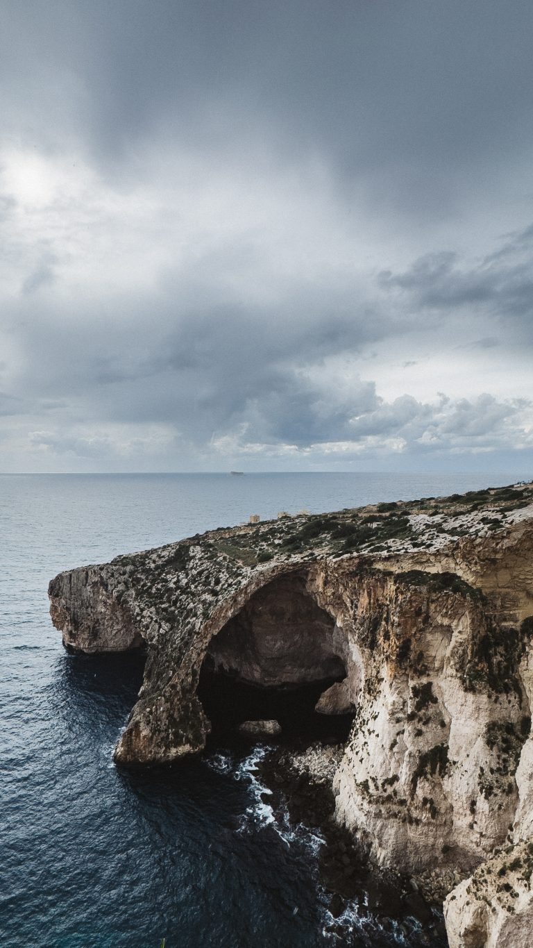 vista da blue grotte em malta